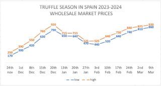 precios mercado de la trufa en España 2023-24
