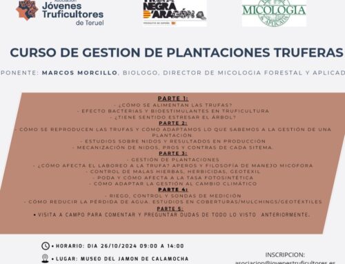 próximas jornadas y cursos de truficultura del equipo de Micofora