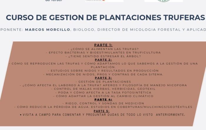 charlas trufa Calamocha octubre 2024 Marcos Morcillo micofora
